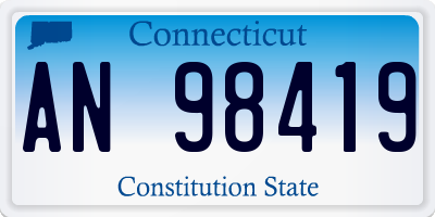 CT license plate AN98419