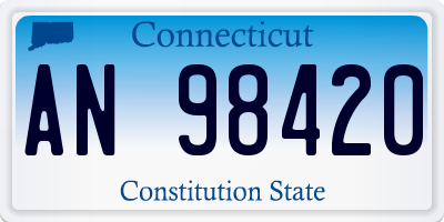 CT license plate AN98420