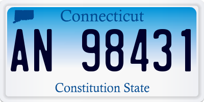CT license plate AN98431