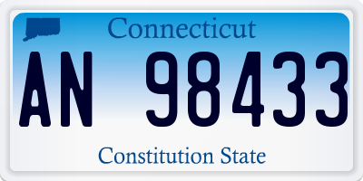 CT license plate AN98433