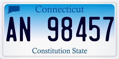 CT license plate AN98457