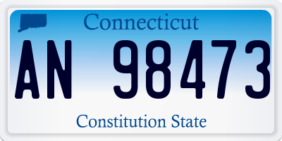 CT license plate AN98473