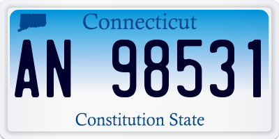 CT license plate AN98531