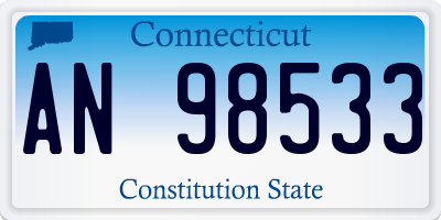 CT license plate AN98533