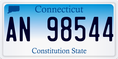 CT license plate AN98544