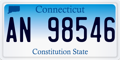 CT license plate AN98546