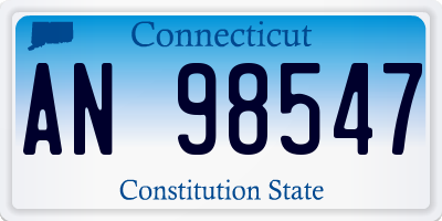 CT license plate AN98547