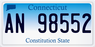 CT license plate AN98552