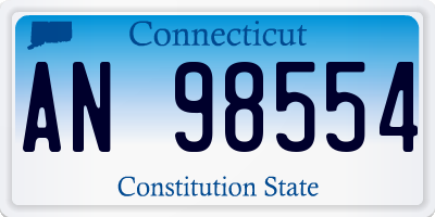 CT license plate AN98554