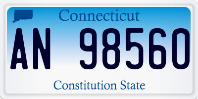 CT license plate AN98560