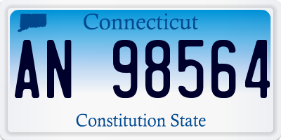 CT license plate AN98564