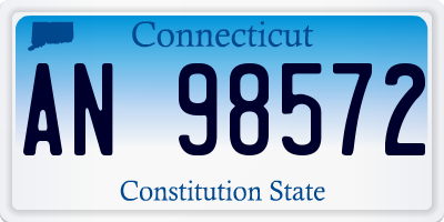 CT license plate AN98572
