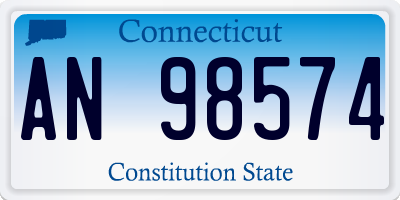 CT license plate AN98574