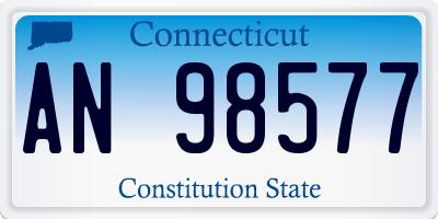 CT license plate AN98577