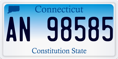 CT license plate AN98585