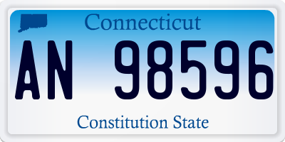 CT license plate AN98596