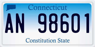 CT license plate AN98601