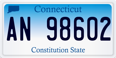 CT license plate AN98602