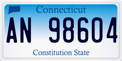 CT license plate AN98604