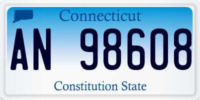 CT license plate AN98608