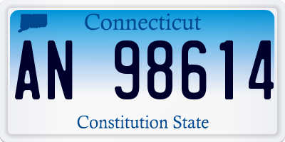 CT license plate AN98614