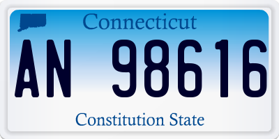 CT license plate AN98616