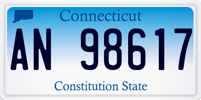 CT license plate AN98617