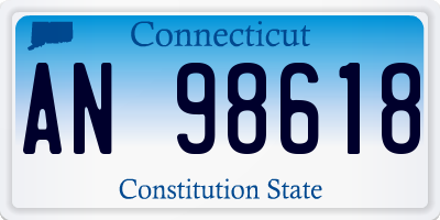 CT license plate AN98618