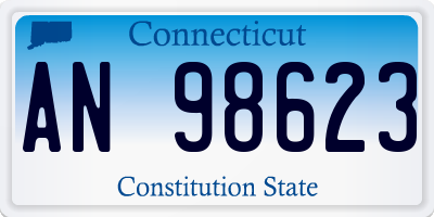 CT license plate AN98623