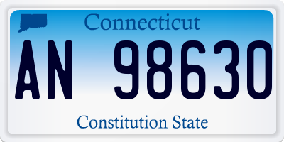 CT license plate AN98630