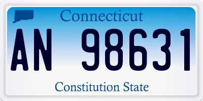 CT license plate AN98631