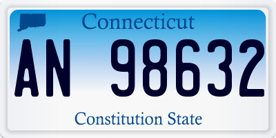 CT license plate AN98632