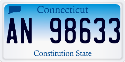 CT license plate AN98633