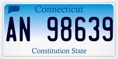 CT license plate AN98639