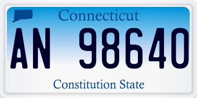 CT license plate AN98640