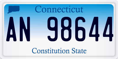 CT license plate AN98644