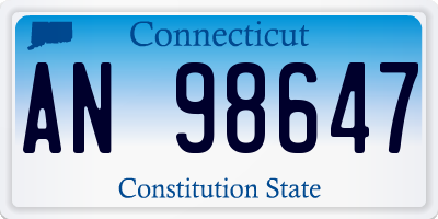 CT license plate AN98647