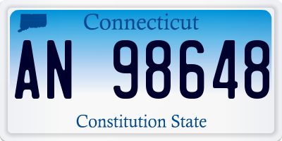 CT license plate AN98648