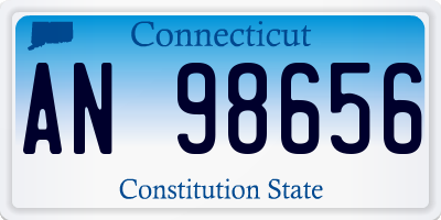CT license plate AN98656