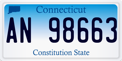 CT license plate AN98663