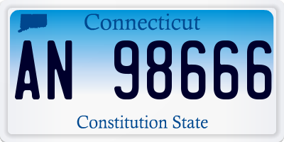 CT license plate AN98666