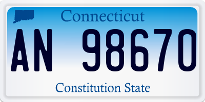 CT license plate AN98670