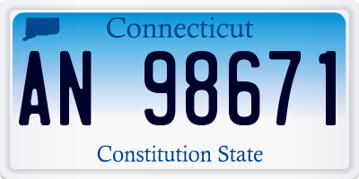 CT license plate AN98671