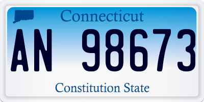 CT license plate AN98673