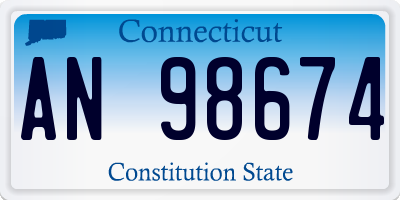 CT license plate AN98674