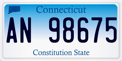 CT license plate AN98675