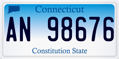 CT license plate AN98676