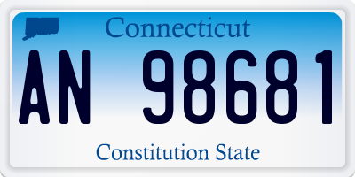 CT license plate AN98681