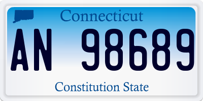 CT license plate AN98689