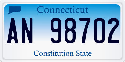 CT license plate AN98702